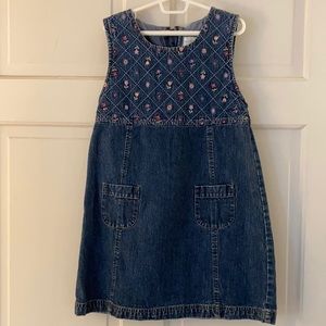 Girls Denim jumper- Standard Blues- Size 7/8